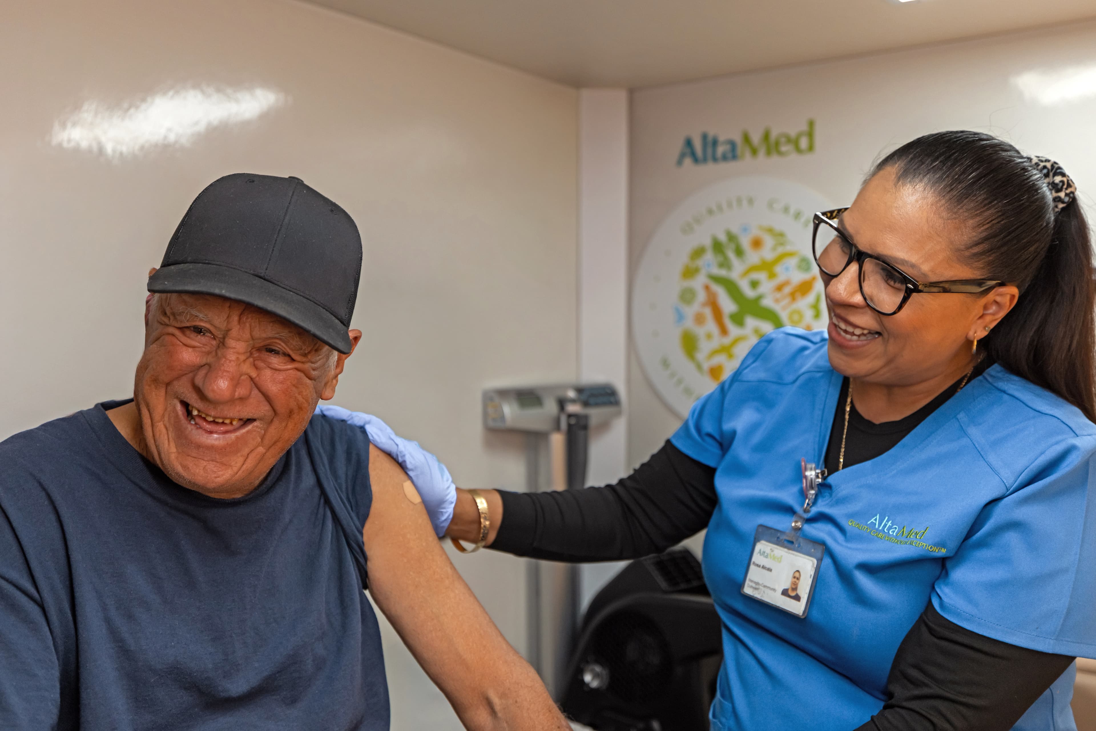 AltaMed patient receiving care from a clinician