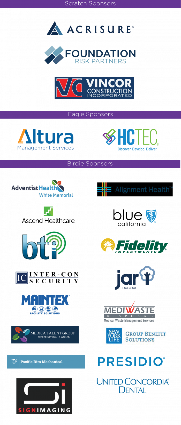 2025 Golf Tournament Sponsor logos